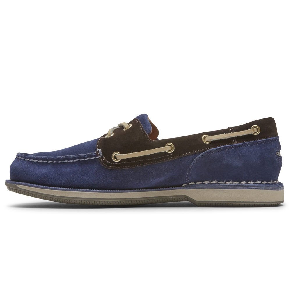 Rockport Singapore Mens Boat Shoes - Perth Blue - ZC1340295